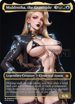 MTG - Muldrotha, the Gravetide - Fanart Borderless Style - EDH / Playtest - Image 1