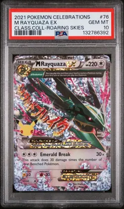 2021 POKEMON CELEBRATIONS CLASSIC COLL #76 M RAYQUAZA EX PSA 10 - Image 1
