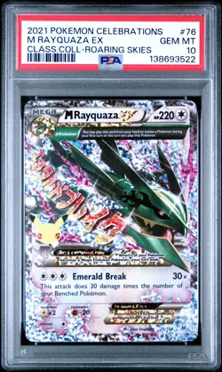 2021 POKEMON CELEBRATIONS CLASSIC COLL #76 M RAYQUAZA EX PSA 10 - Image 1