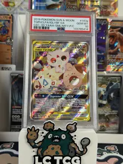 Pokemon Togepi & Cleffa & Igglybuff GX 143A/236 Alt Art Tag Team GEM MINT PSA 10 - Image 1