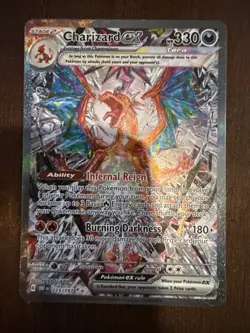 Pokemon TCG Charizard EX Holo Obsidian Flames Sir 223/197 Near Mint Condition - Image 1