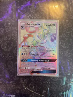 Greninja GX 133/131 Rainbow Secret Rare Pokemon 2018 Sun & Moon - Image 1