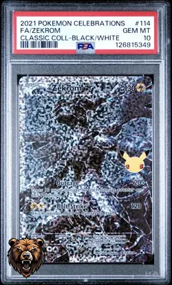 2021 Pokemon Celebrations Classic Collection Zekrom 114/114 PSA 10 Gem Mint 💎 - Image 1