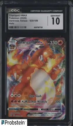 Charizard VMAX 2020 Pokemon Darkness Ablaze 020/189 CGC 10 GEM MINT - Image 1