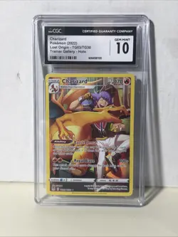 CGC 10 Charizard 2022 Lost Origin TG03/TG30 Trainer Gallery Pokemon Gem Mint - Image 1