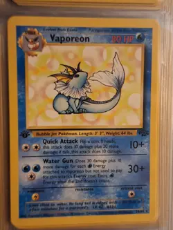 Vaporeon 28/64 1st Edition Pokemon Card Jungle Rare Non Holo TCG - Image 1