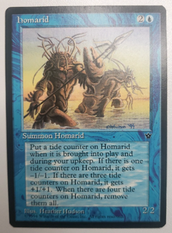 Homarid Version C - MTG 1994 Blue Creature Card Magic the Gathering - Image 1