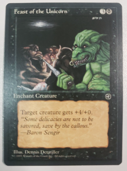 MTG Feast of the Unicorn Homelands Magic the Gathering Version B - Black Card - Image 1