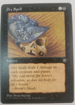MTG Dry Spell Homelands Version A Magic the Gathering Black Sorcery Card - Image 1