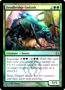 Deadbridge Goliath Foil Promo MTG Date Stamped Magic the Gathering Green Card - Image 1