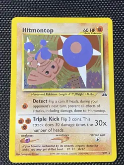 Pokemon TCG Hitmontop 3/75 Neo Discovery Holo Rare Card - Image 1