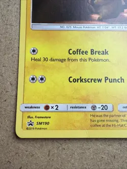 Detective Pikachu SM190 Black Star Promo Rare Holo Card Pokemon TCG (No Stamp) - Image 5