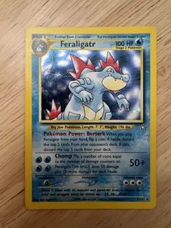Pokemon Feraligatr 4/111 Neo Genesis Holo Unlimited Rare Card MP+ - Image 1