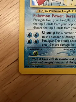 Pokemon Feraligatr 4/111 Neo Genesis Holo Unlimited Rare Card MP+ - Image 4