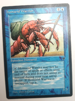 Homarid Warrior Version D - MTG 1994 Blue Creature Card Magic the Gathering - Image 1