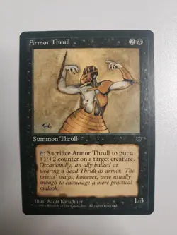 Magic the Gathering MTG Armor Thrull Version D Black Creature Card - Image 1