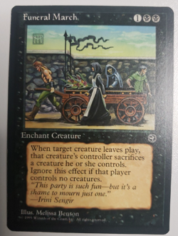MTG Funeral March Homelands Magic the Gathering Black Card - Image 1