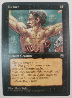 MTG Torture Homelands Version B Magic the Gathering Black Card - Image 1