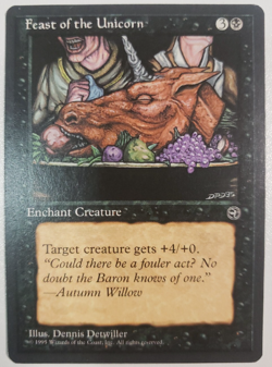 MTG Feast of the Unicorn Homelands Magic the Gathering Version A - Black Card - Image 1