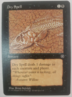 MTG Dry Spell Homelands Version B Magic the Gathering Black Sorcery Card - Image 1