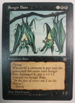MTG Sengir Bats Homelands Magic the Gathering Version B Black Creature Card - Image 1