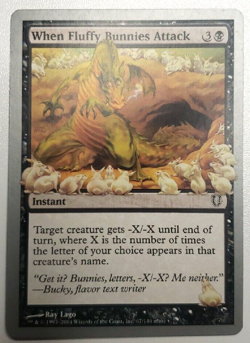 When Fluffy Bunnies Attack MTG Black Instant Card Magic the Gathering - Image 1