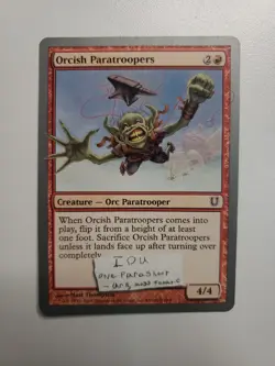 Orcish Paratroopers MTG - Magic the Gathering Red Creature Card - Image 2