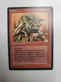 Orgg MTG 1994 Fallen Empires Magic the Gathering Red Creature Card - Image 2