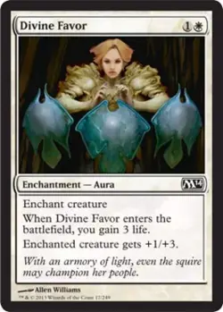 Divine Favor - English MTG Magic 2014 Core Set Magic the Gathering Card - Image 1
