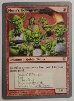Mon's Goblin Waiters MTG Red Creature Card Magic the Gathering Card - Image 1