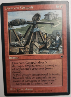 Dwarven Catapult MTG Red Instant Card Magic the Gathering 1994 Fallen Empires - Image 1
