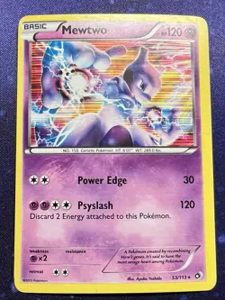 Pokemon TCG 2013 - Mewtwo - Holo Ultra Rare Card 53/113 Legendary Treasures - MP - Image 1