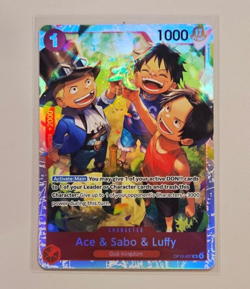 Ace & Sabo & Luffy OP13-007 SR Super Rare One Piece TCG: OP13 MINT Card - Image 1