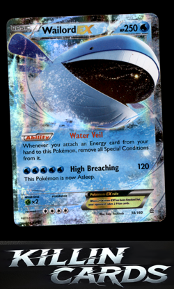Wailord EX 38/160 Pokemon Ultra Rare XY - Primal Clash Card DM - Image 1