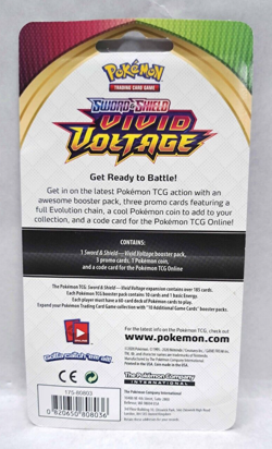 Pokemon Sword & Shield Vivid Voltage Booster Pack w/ 3 Promo Cards & Coin - NEW - Image 2