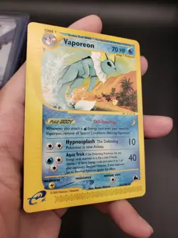 VAPOREON 33/144 Skyridge E-SERIES NON-HOLO rare Pokemon TCG card - Image 3