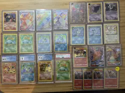 Vintage Pokemon Lot Holos, Shadowless, First Edition WOTC Pokemon Cards Base set - Image 1