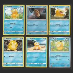 Psyduck Pokemon Card Collection Set of 6 English Cards With Holo Cute Vintage - Image 1