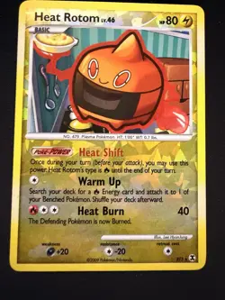 Heat Rotom RT3 Rising Rivals Ultra Rare Reverse Holo Cracked Ice Pokemon Card - Image 1