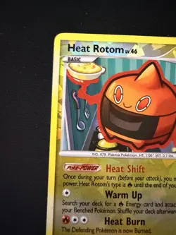 Heat Rotom RT3 Rising Rivals Ultra Rare Reverse Holo Cracked Ice Pokemon Card - Image 2