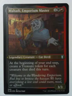 Mahadi, Emporium Master *ETCHED FOIL Uncommon* Magic MtG x1 CLB Baldur's Gate - Image 1
