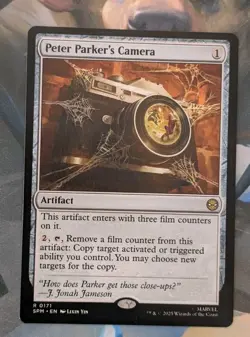 MTG Marvel's Spider-Man Rare PETER PARKER'S CAMERA NM - Image 1