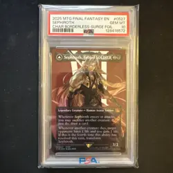 Sephiroth Fabled Soldier Borderless Surge Foil PSA 10 Gem Mint - Image 1