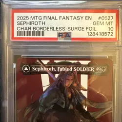 Sephiroth Fabled Soldier Borderless Surge Foil PSA 10 Gem Mint - Image 3