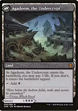 MTG Agadeem's Awakening / Agadeem, the Undercrypt Zendikar Rising Mythic Rare - Image 2