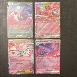 Pokemon TCG Foil Lot - Crobat V, Mega Mewtwo EX, Mega Diancie EX, Mismagius EX - Image 1