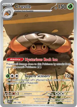 Crustle - 186/182 - Illustration Rare Pokemon Destined Rivals - Image 1