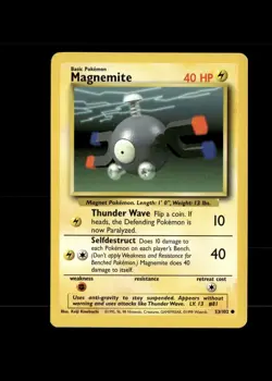 Base Set Pokemon TCG Magnemite 53/102 - Image 1