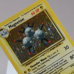 Pokemon TCG - Magneton 9/102 Base Set Holo Rare WOTC 1999 - EXC/NM - Image 1