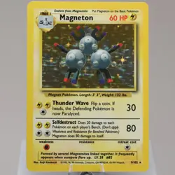 Pokemon TCG - Magneton 9/102 Base Set Holo Rare WOTC 1999 - EXC/NM - Image 2